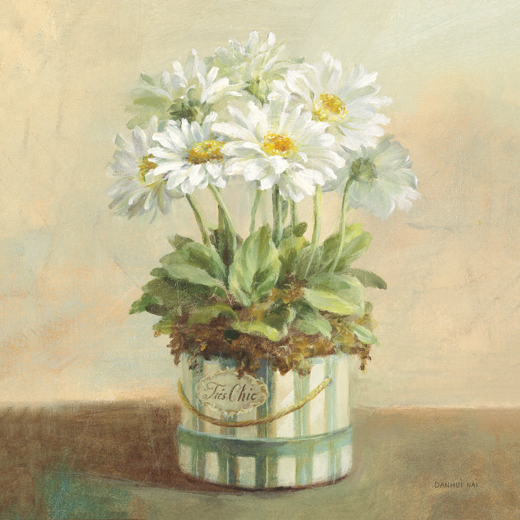 Reproduction of Tres Chic Daisies by Danhui Nai - Wall Decor Art