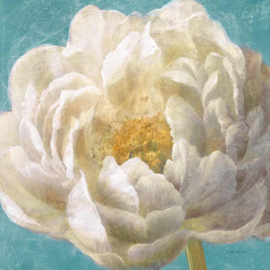 Reproduction of Turquoise Bloom II by Danhui Nai - Wall Decor Art