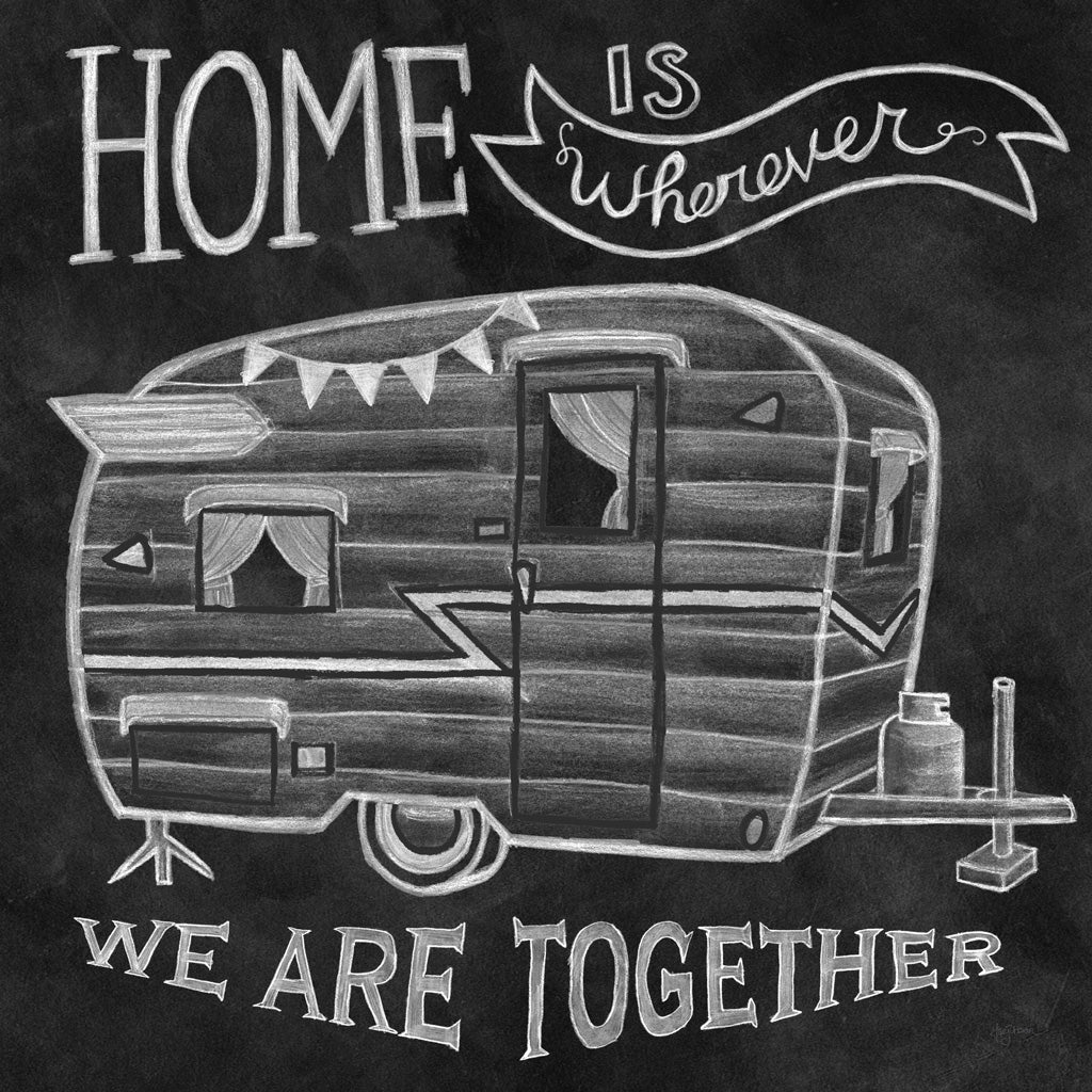 Reproduction of Adventure Love Camper Chalk by Mary Urban - Wall Decor Art