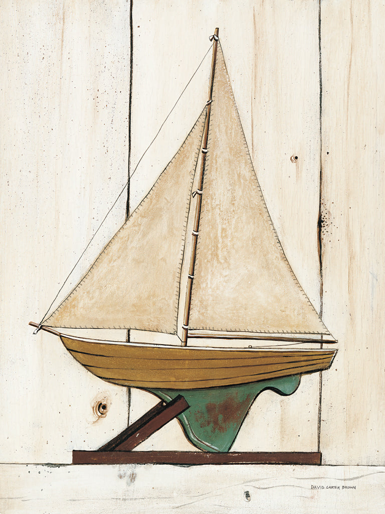 Reproduction of Pond Yacht I by David Carter Brown - Wall Decor Art