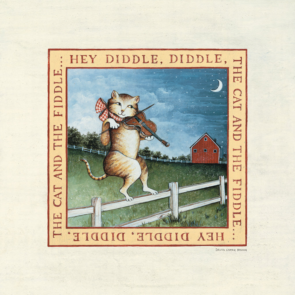 Reproduction of Hey Diddle Diddle by David Carter Brown - Wall Decor Art