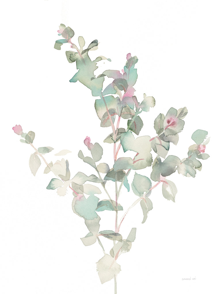 Reproduction of Eucalyptus II White by Danhui Nai - Wall Decor Art