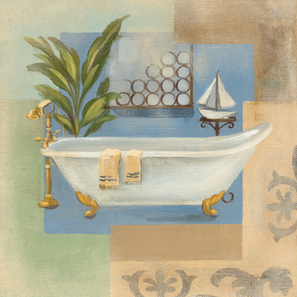 Reproduction of Coastal Bathtub I by Silvia Vassileva - Wall Decor Art