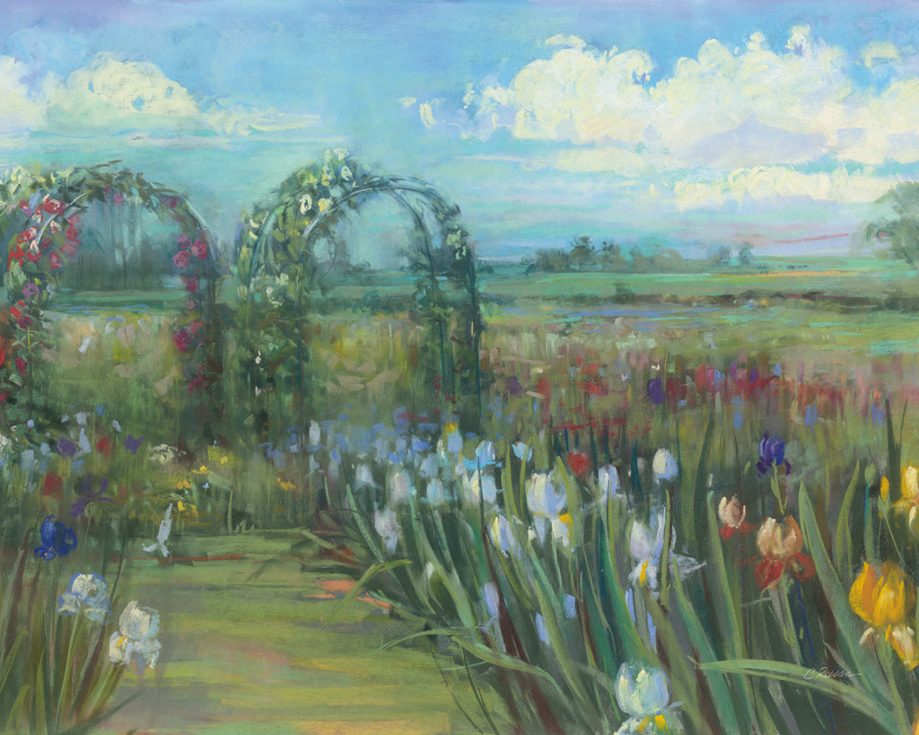 Reproduction of Field of Colorful Tulips Crop by Carol Rowan - Wall Decor Art