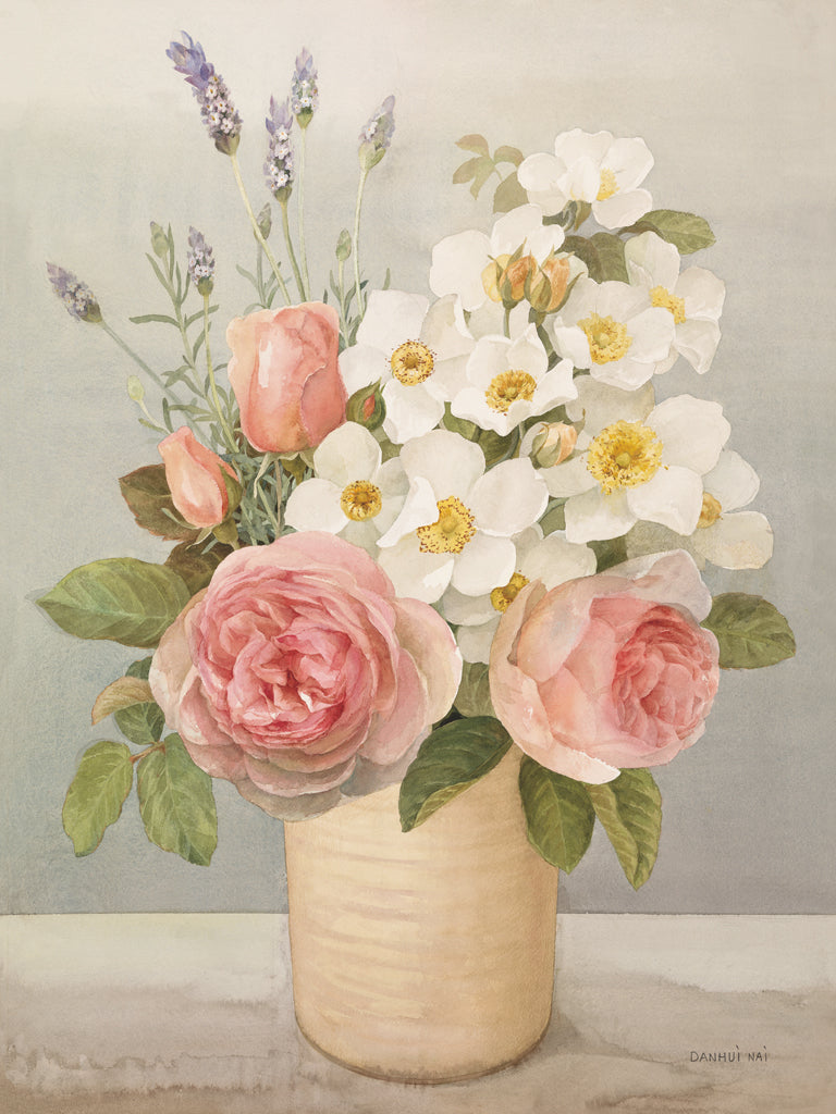 Reproduction of Cottage Florals by Danhui Nai - Wall Decor Art