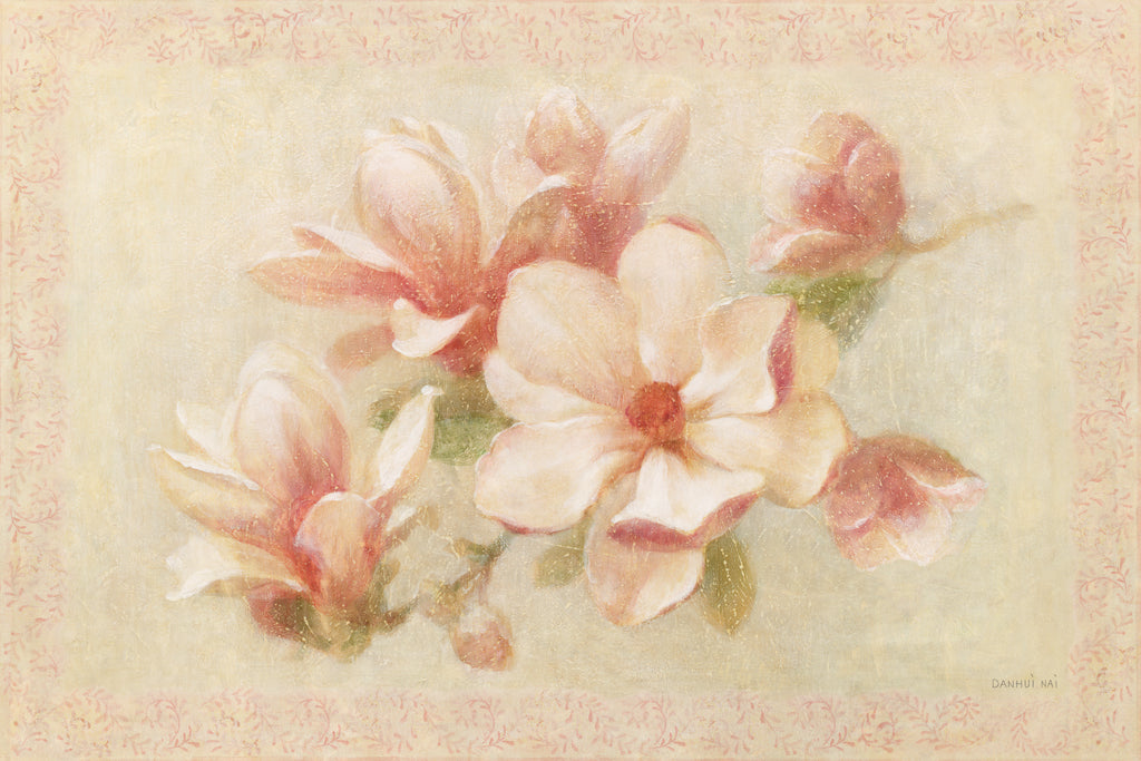 Reproduction of Pink Magnolia by Danhui Nai - Wall Decor Art