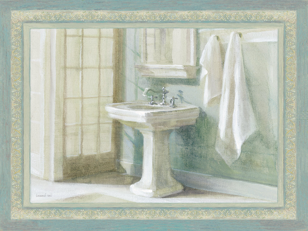 Reproduction of Refreshing Bath I with Border by Danhui Nai - Wall Decor Art