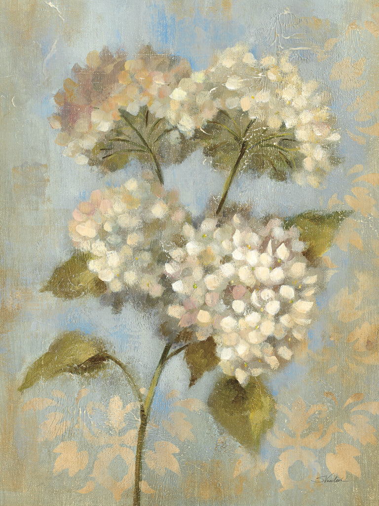 Reproduction of Hydrangea on Soft Blue by Silvia Vassileva - Wall Decor Art