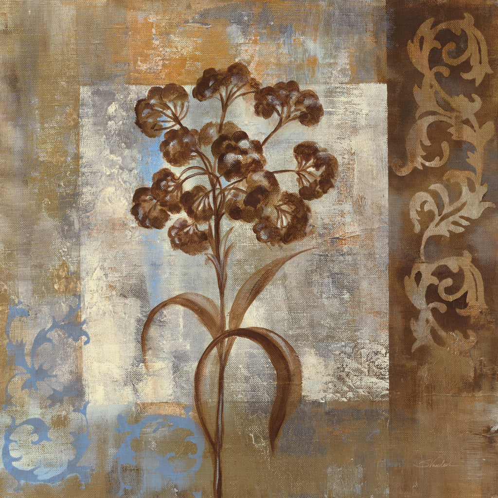 Reproduction of Flower on Slate II by Silvia Vassileva - Wall Decor Art