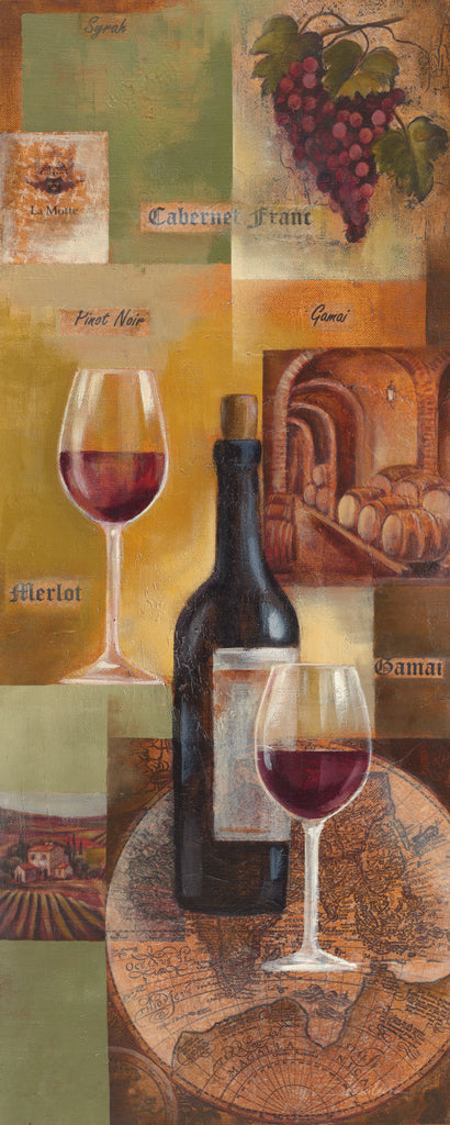 Reproduction of Wine Collage II by Silvia Vassileva - Wall Decor Art