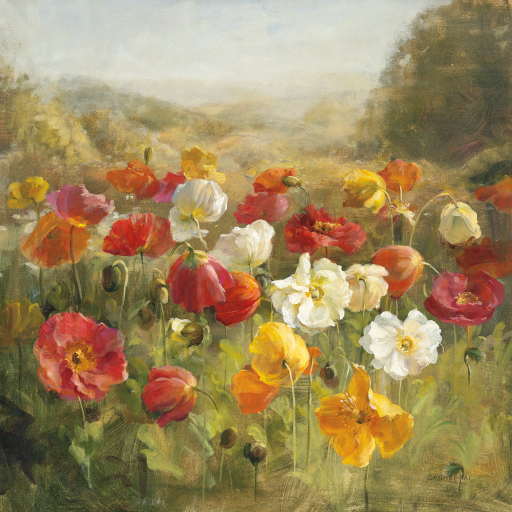 Reproduction of Poppy Field by Danhui Nai - Wall Decor Art