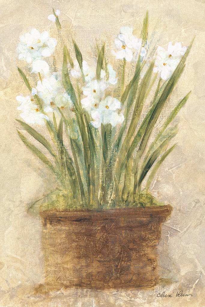 Reproduction of Garden White Narcissus by Cheri Blum - Wall Decor Art