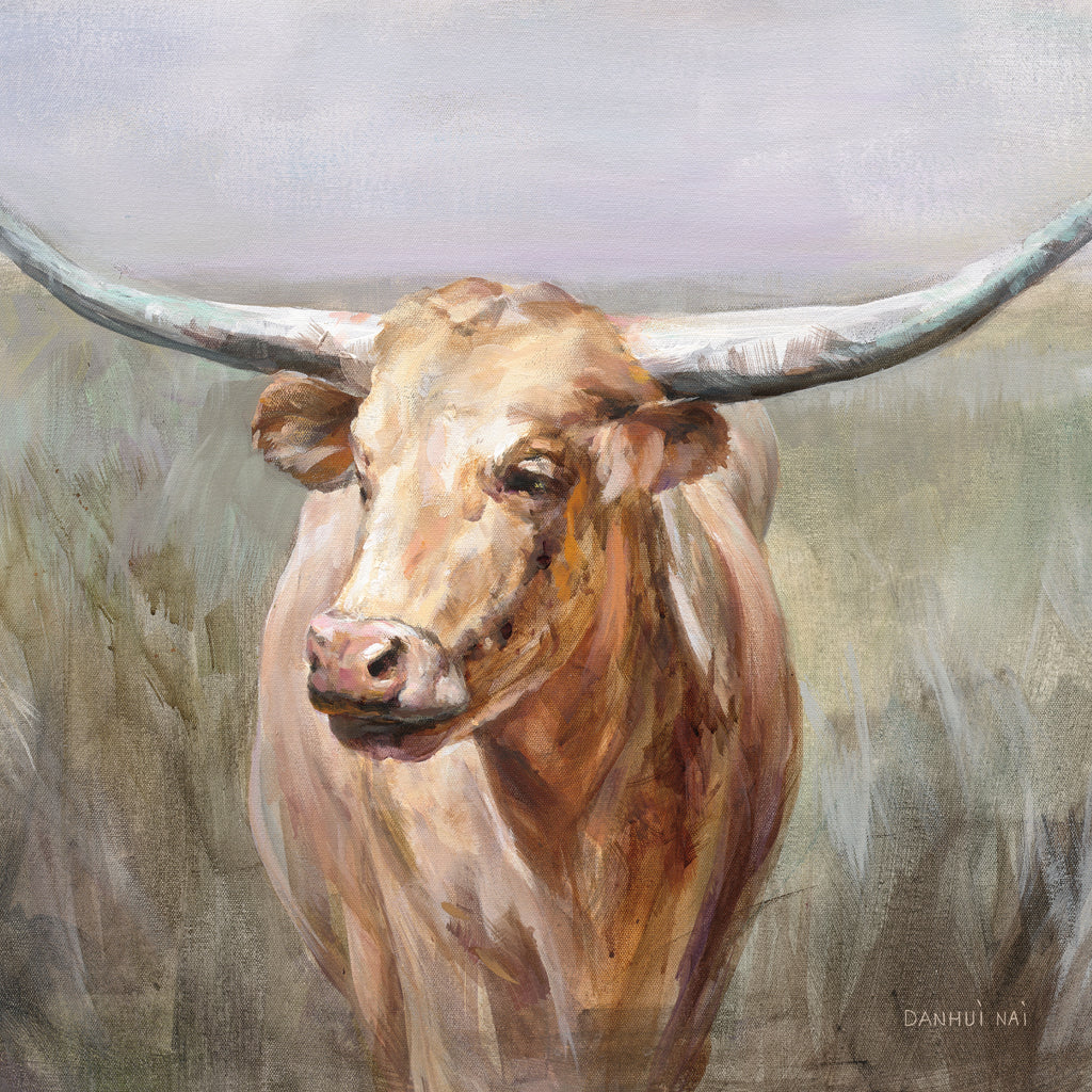 Reproduction of Big Sky Longhorn Crop by Danhui Nai - Wall Decor Art