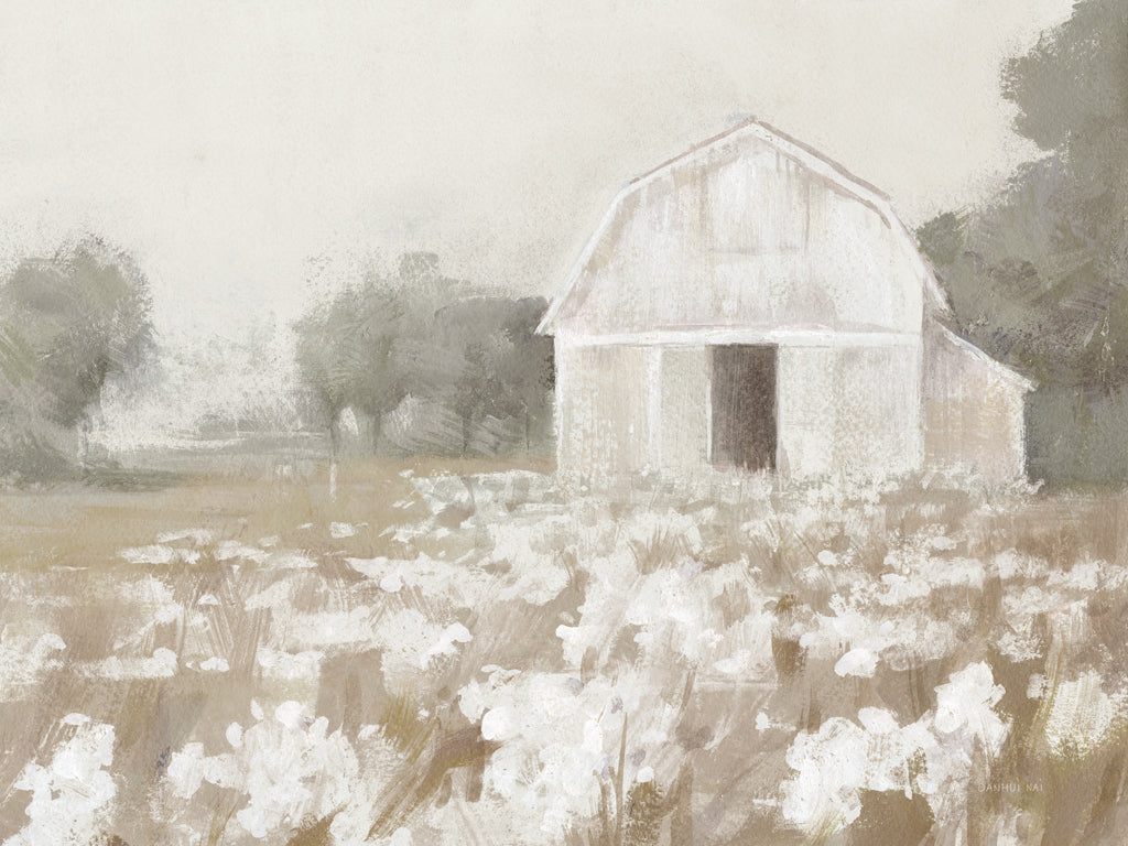 Reproduction of White Barn Meadow Neutral by Danhui Nai - Wall Decor Art