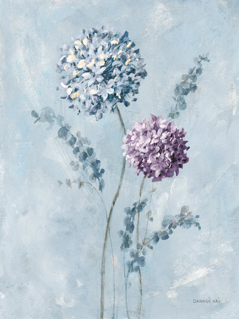 Reproduction of Airy Blooms II Purple by Danhui Nai - Wall Decor Art