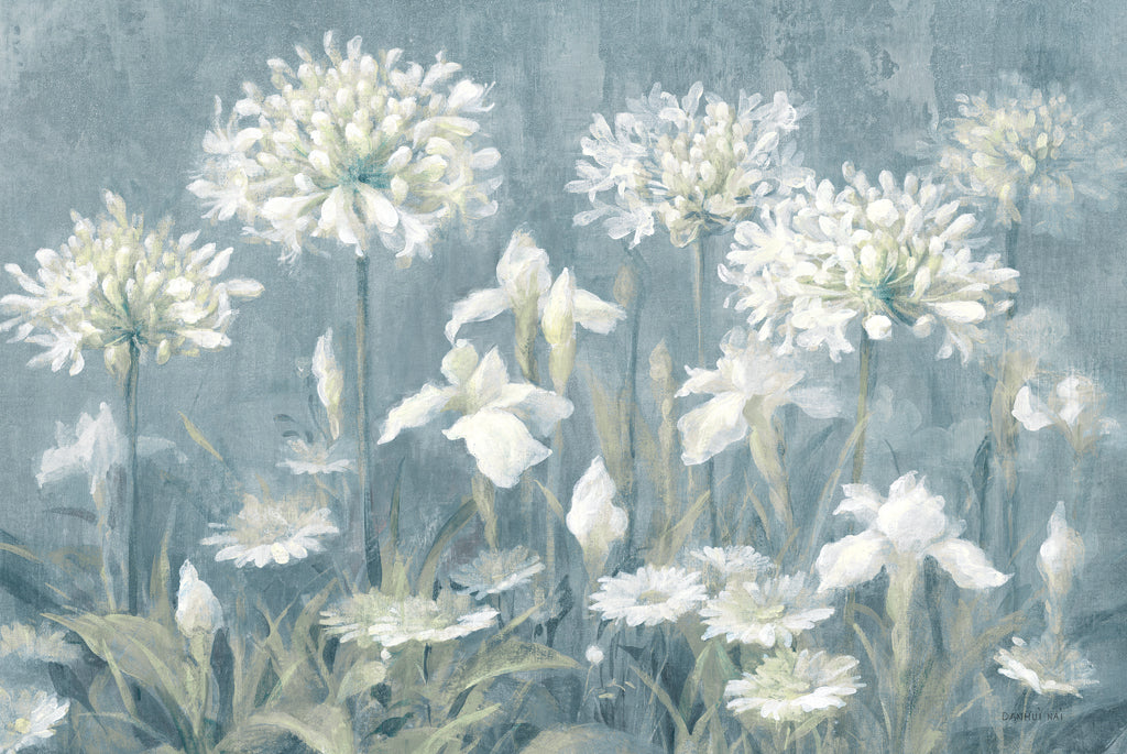 Reproduction of Spring Blossoms II Slate Blue by Danhui Nai - Wall Decor Art