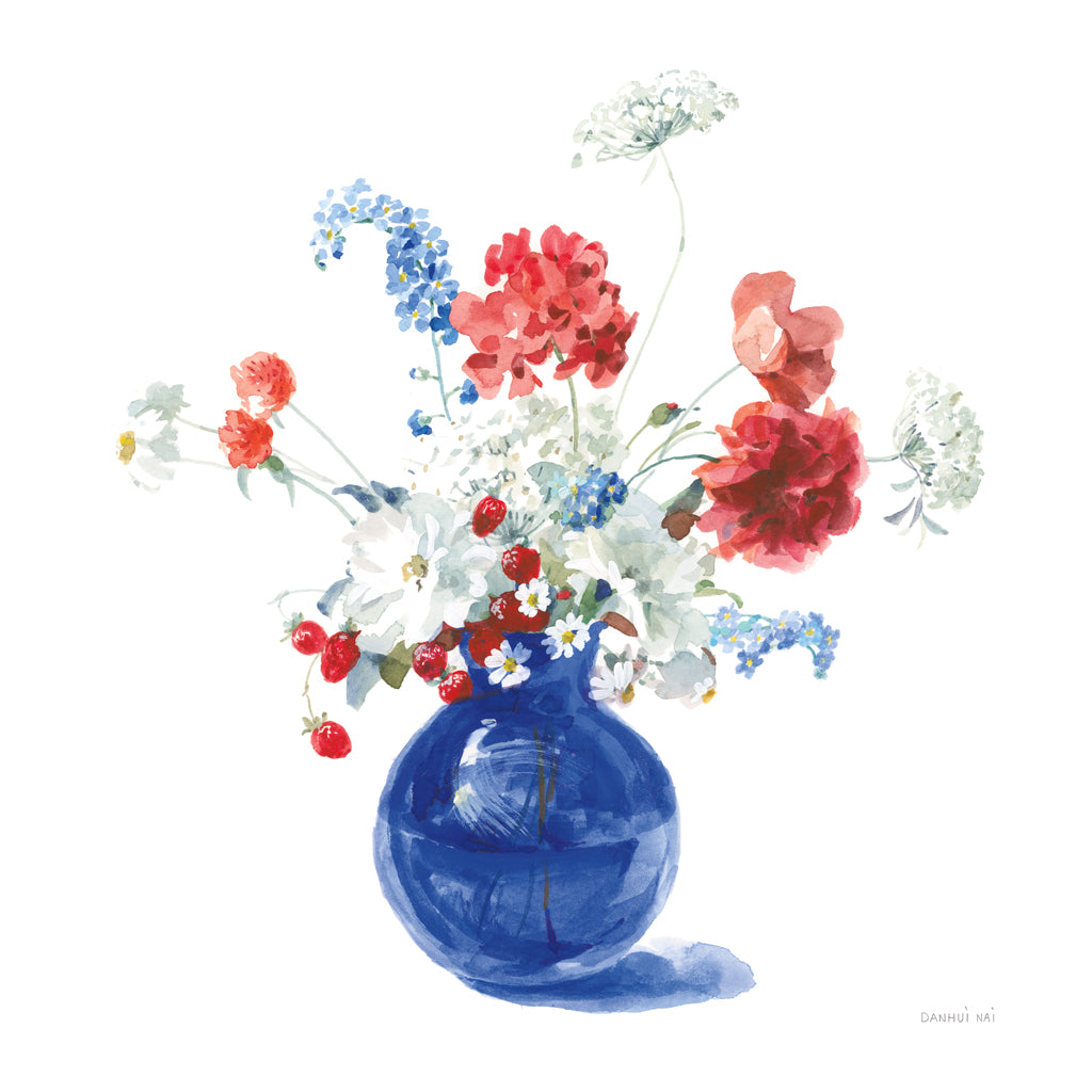 Reproduction of Americana Bouquet by Danhui Nai - Wall Decor Art