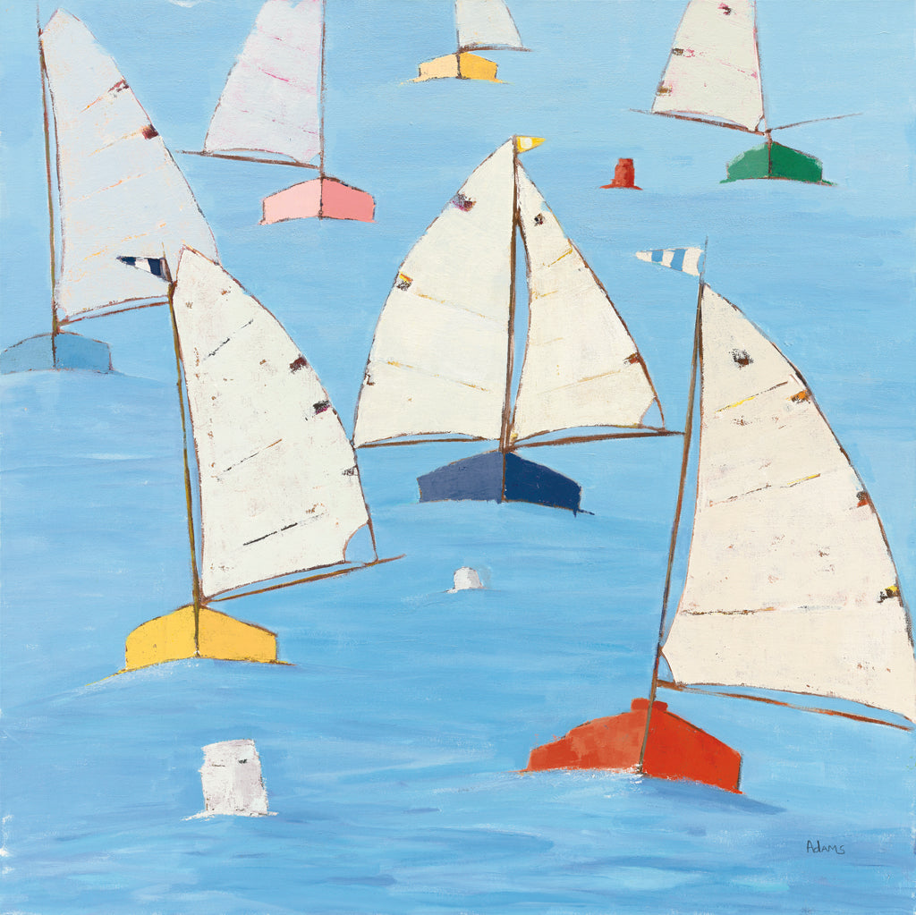 Reproduction of Colorful Regatta V by Phyllis Adams - Wall Decor Art