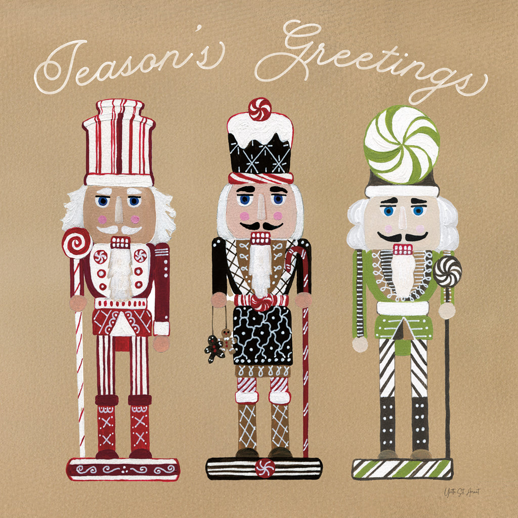 Reproduction of Festive Nutcrackers I by Yvette St. Amant - Wall Decor Art