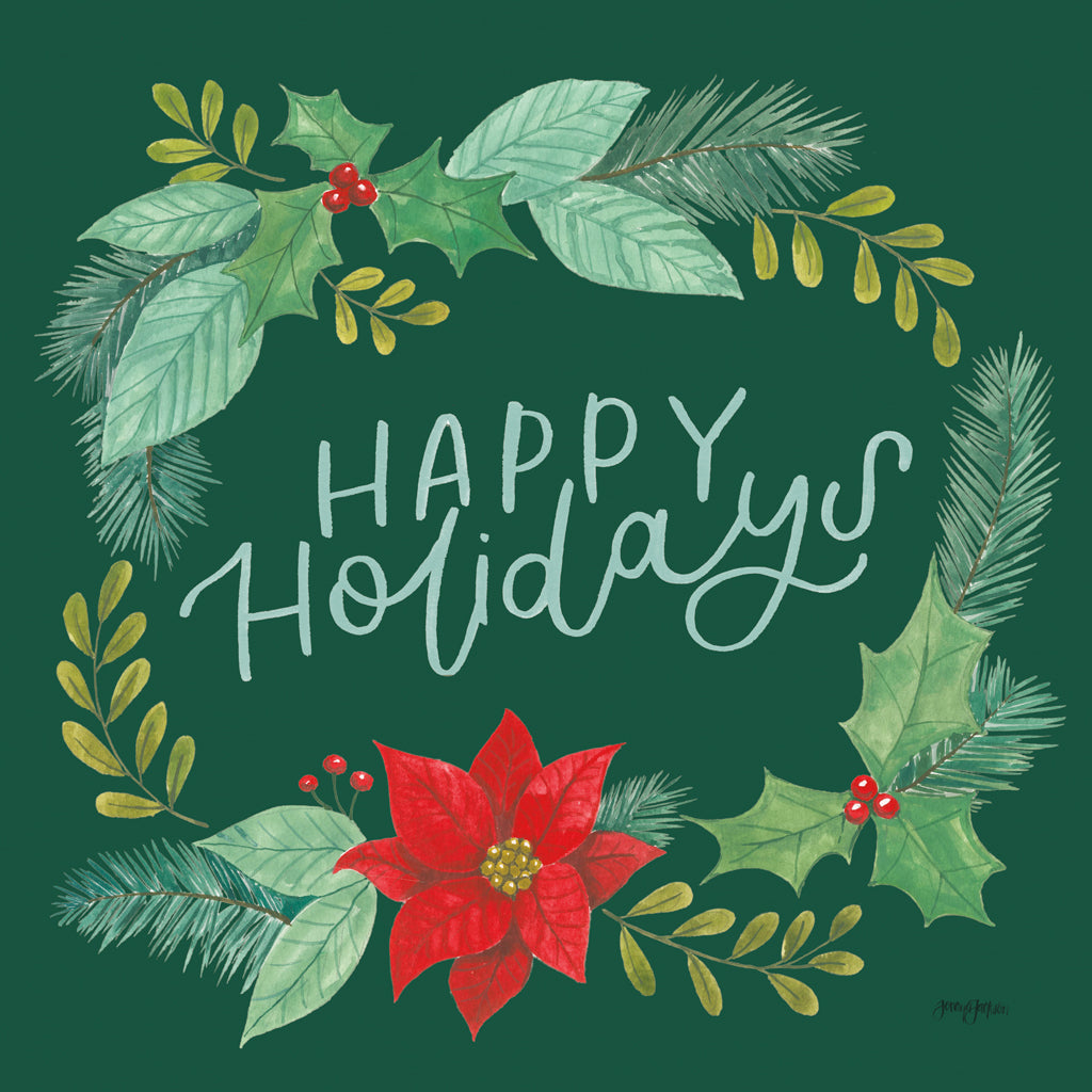 Reproduction of Holly and Pine II Holidays by Jenaya Jackson - Wall Decor Art