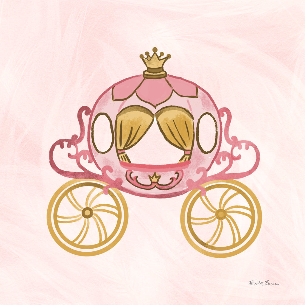 Reproduction of Pretty Princess Carriage by Farida Zaman - Wall Decor Art