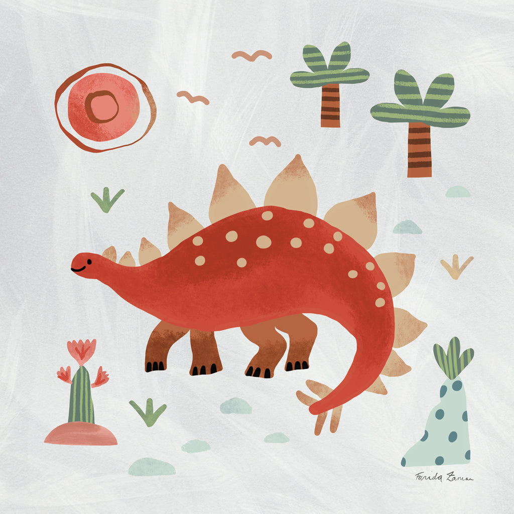 Reproduction of Dino Fun II by Farida Zaman - Wall Decor Art