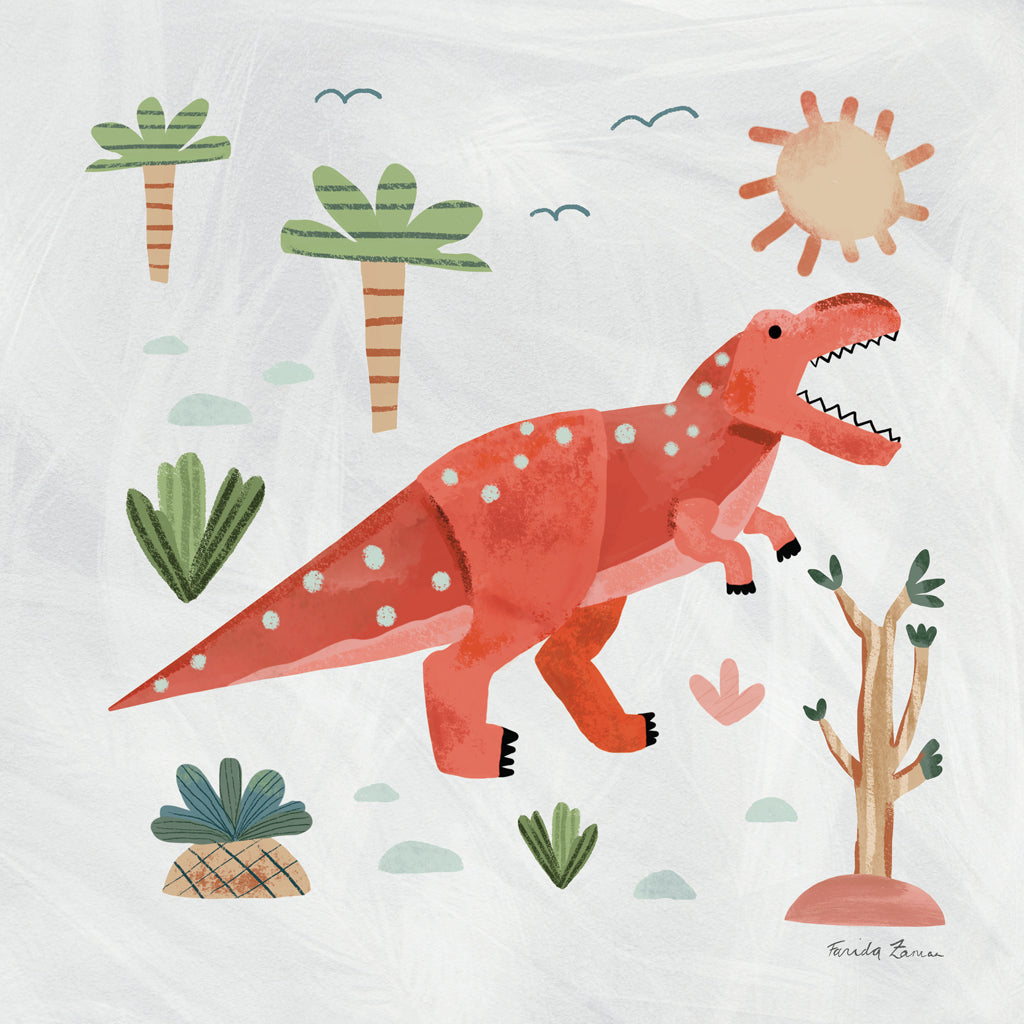 Reproduction of Dino Fun IV by Farida Zaman - Wall Decor Art