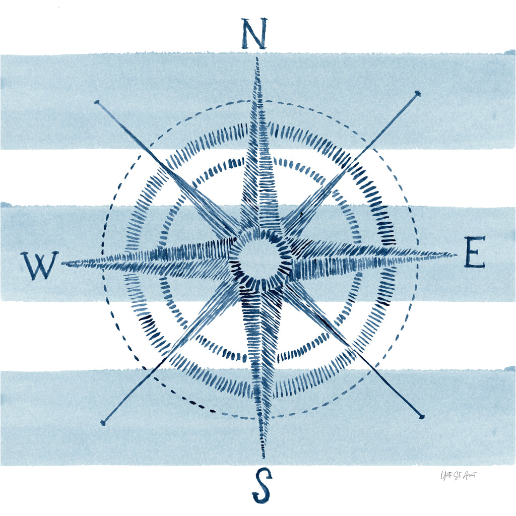 Reproduction of Nautical Compass by Yvette St. Amant - Wall Decor Art