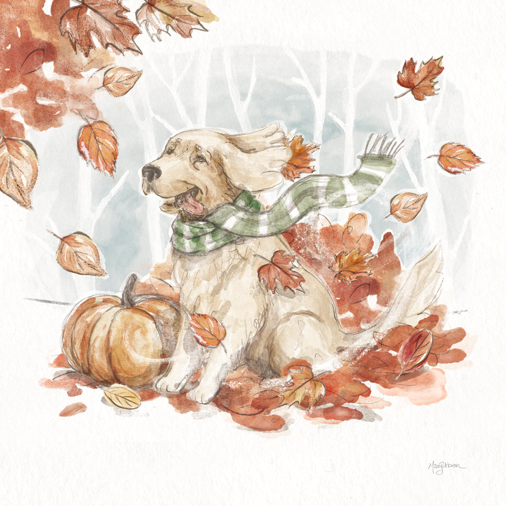 Reproduction of Autumn Dogs II by Mary Urban - Wall Decor Art