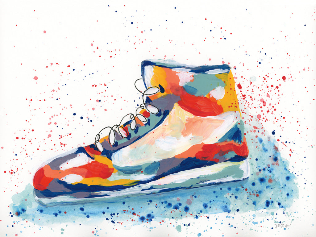 Reproduction of Abstract Basketball Shoe by Yvette St. Amant - Wall Decor Art