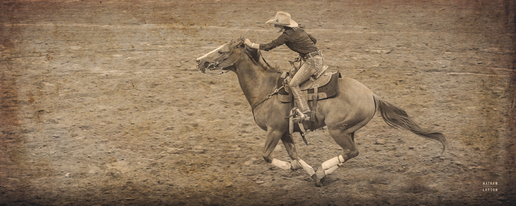 Reproduction of Rodeo II BW Vintage by Nathan Larson - Wall Decor Art