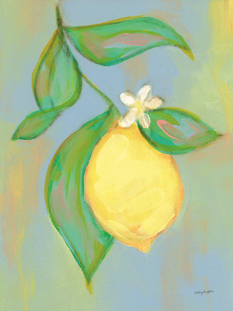 Reproduction of Blue Lemon I by Haley Knighten - Wall Decor Art