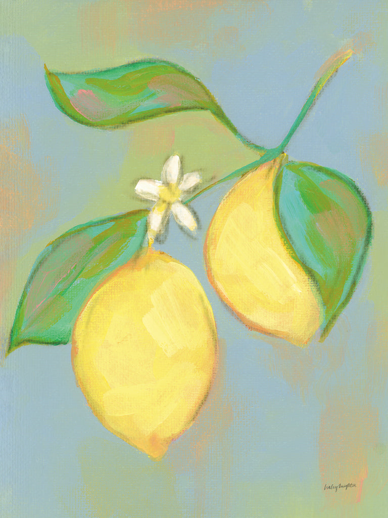 Reproduction of Blue Lemon II by Haley Knighten - Wall Decor Art