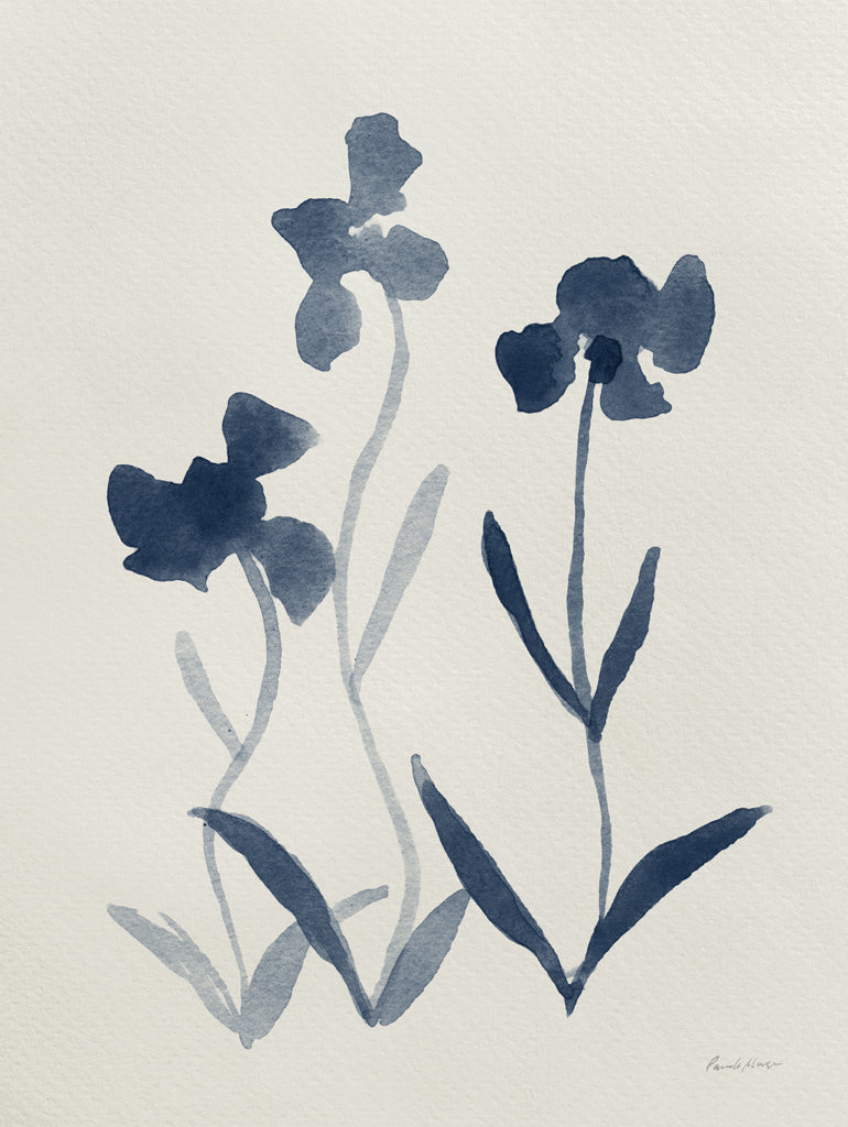 Reproduction of Blue Florals I Navy by Pamela Munger - Wall Decor Art