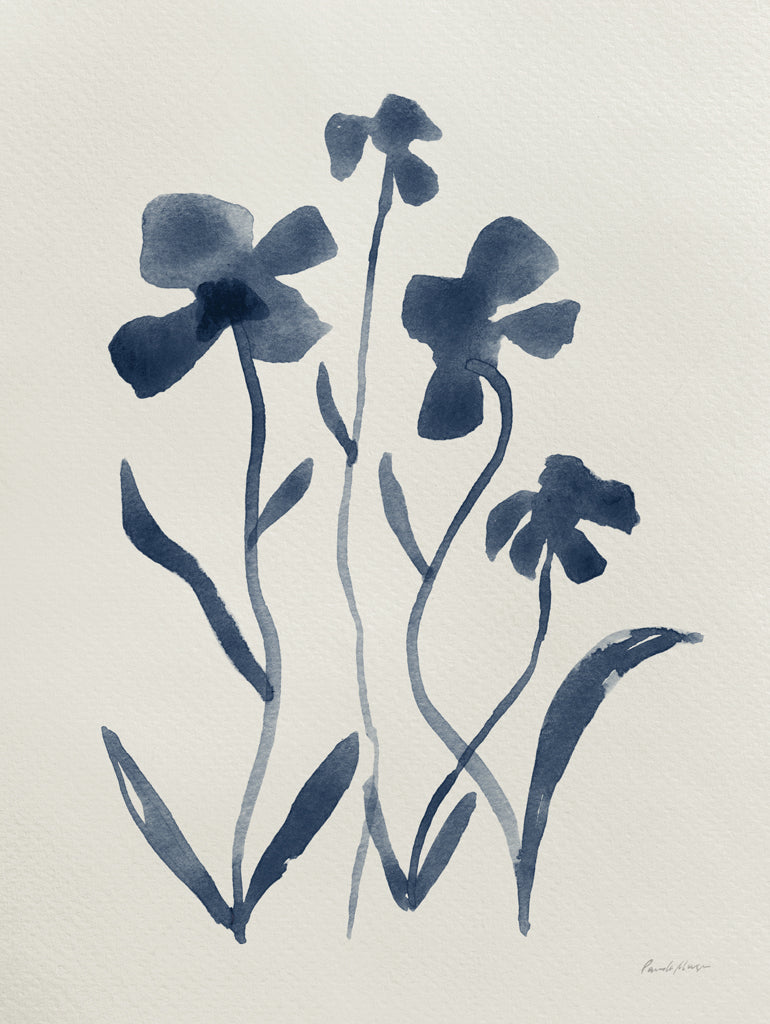 Reproduction of Blue Florals II Navy by Pamela Munger - Wall Decor Art