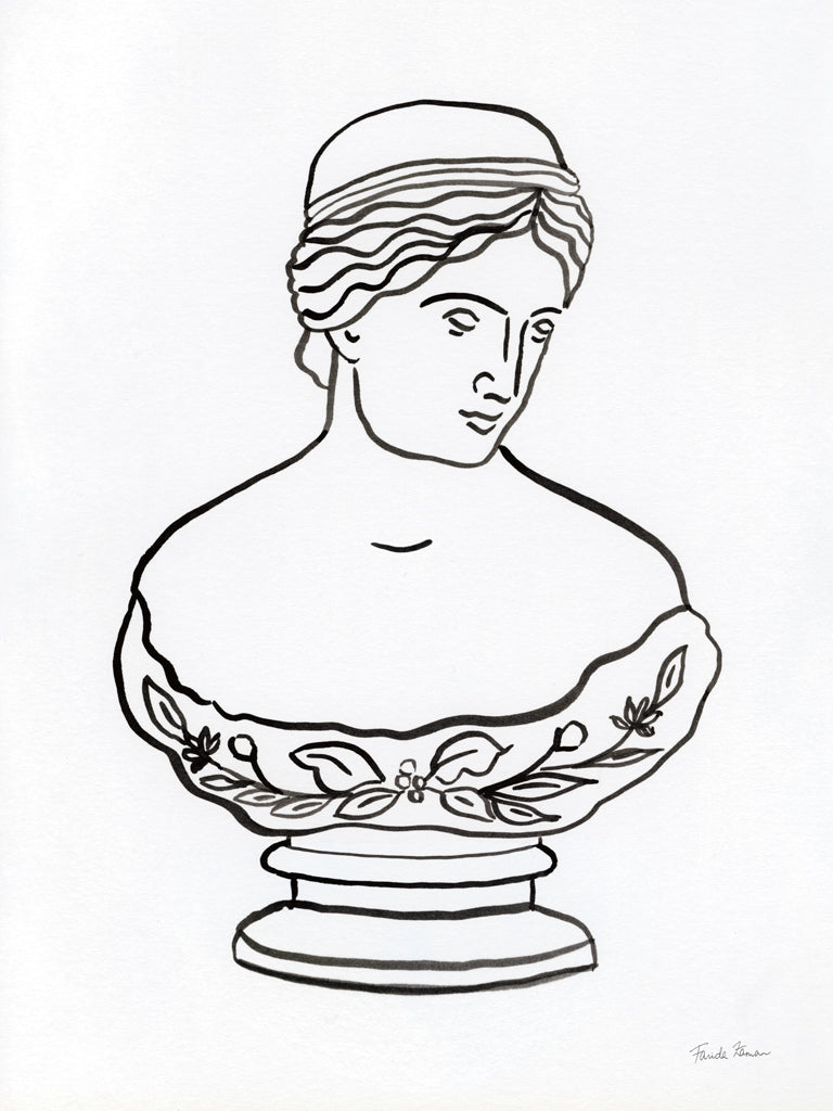 Reproduction of Roman Bust I by Farida Zaman - Wall Decor Art