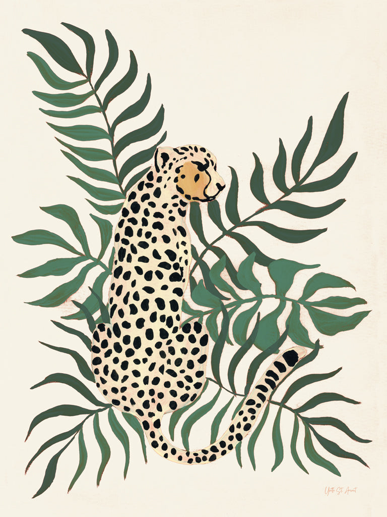 Reproduction of Sitting Cheetah Cream by Yvette St. Amant - Wall Decor Art