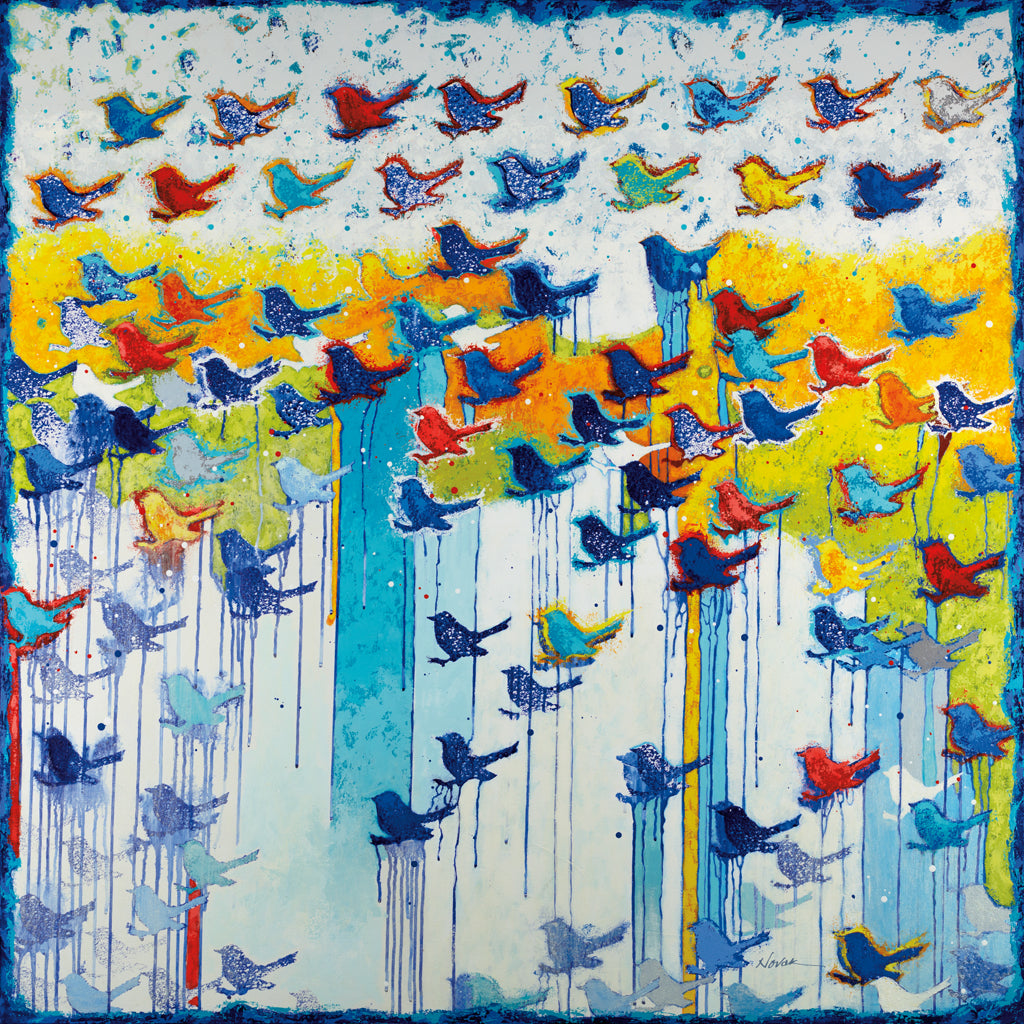 Reproduction of Its Raining Birds Hallelujah by Shirley Novak - Wall Decor Art