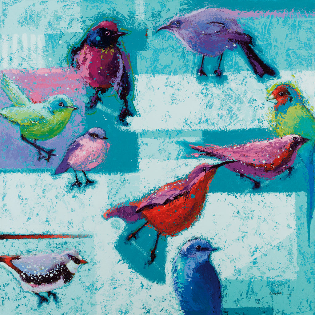 Reproduction of Odd Flock by Shirley Novak - Wall Decor Art