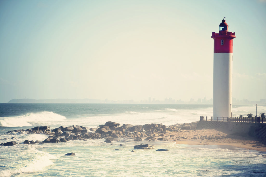 Reproduction of Umhlanga Lighthouse by Sharon Vardy - Wall Decor Art