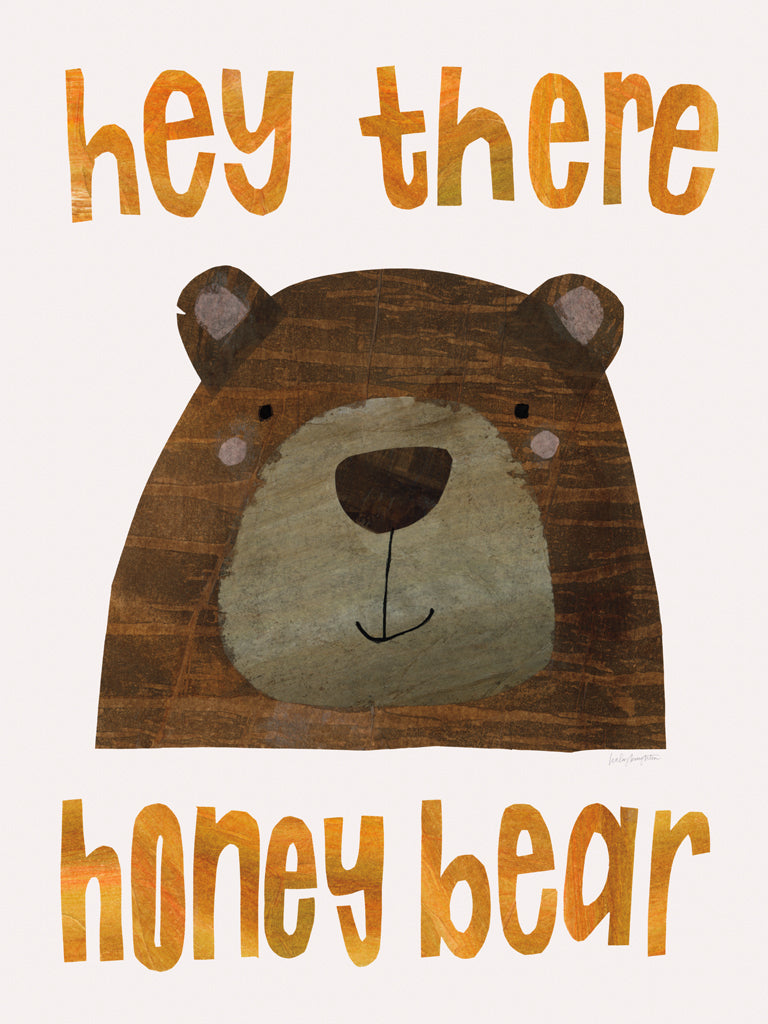 Reproduction of Hey There Honey Bear by Haley Knighten - Wall Decor Art