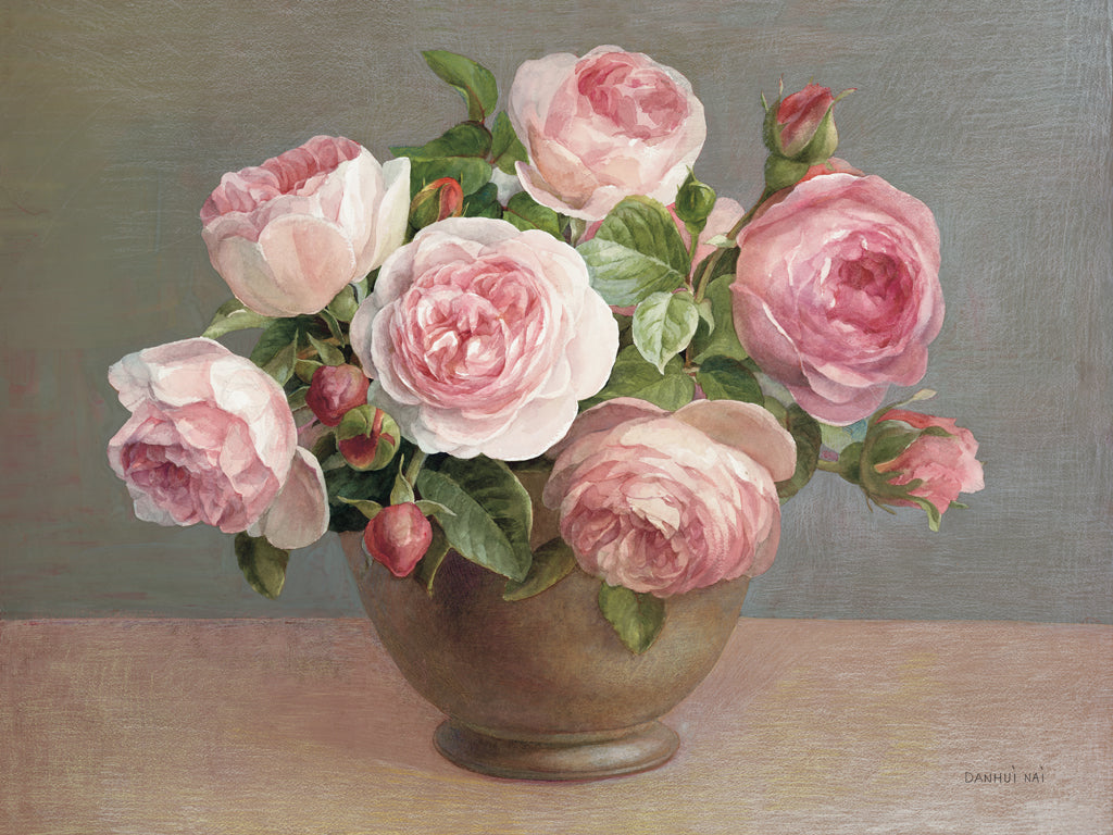 Reproduction of Arrangement of Pink Roses by Danhui Nai - Wall Decor Art