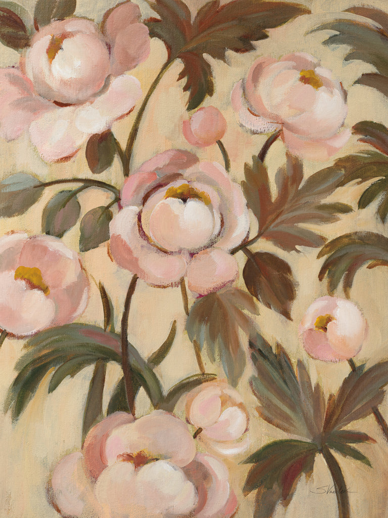 Reproduction of Garden Peonies I by Silvia Vassileva - Wall Decor Art