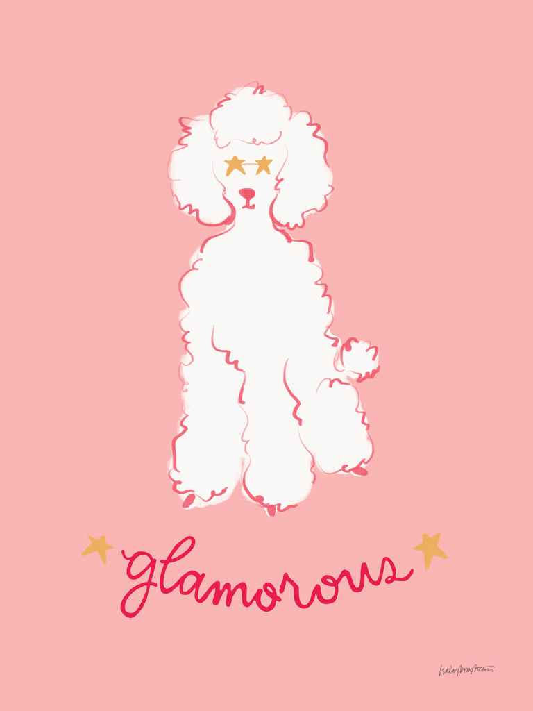 Reproduction of Glamorous Poodle by Haley Knighten - Wall Decor Art