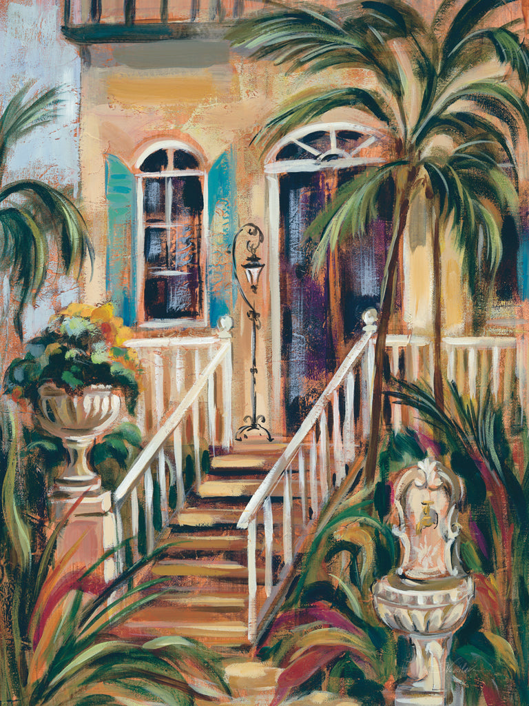 Reproduction of Caribbean Courtyard I by Silvia Vassileva - Wall Decor Art