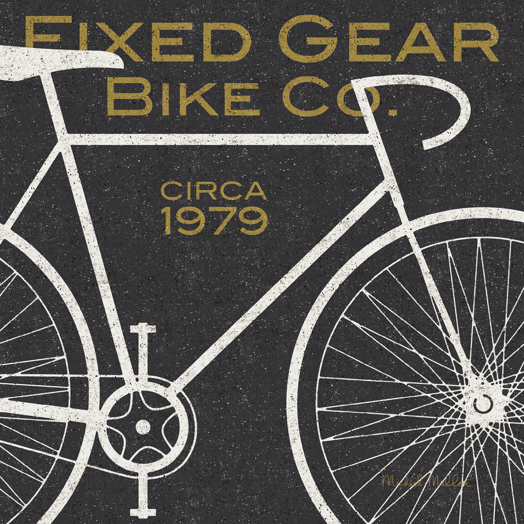 Reproduction of Fixed Gear Bike Co by Michael Mullan - Wall Decor Art