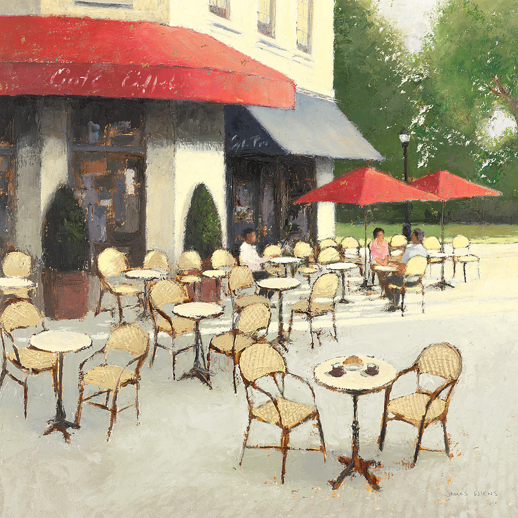 Reproduction of Cafe du Matin II by James Wiens - Wall Decor Art