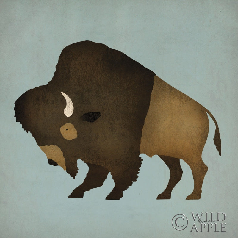 Reproduction of Buffalo Bison I by Ryan Fowler - Wall Decor Art