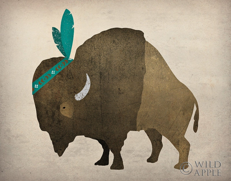 Reproduction of Buffalo Bison III by Ryan Fowler - Wall Decor Art