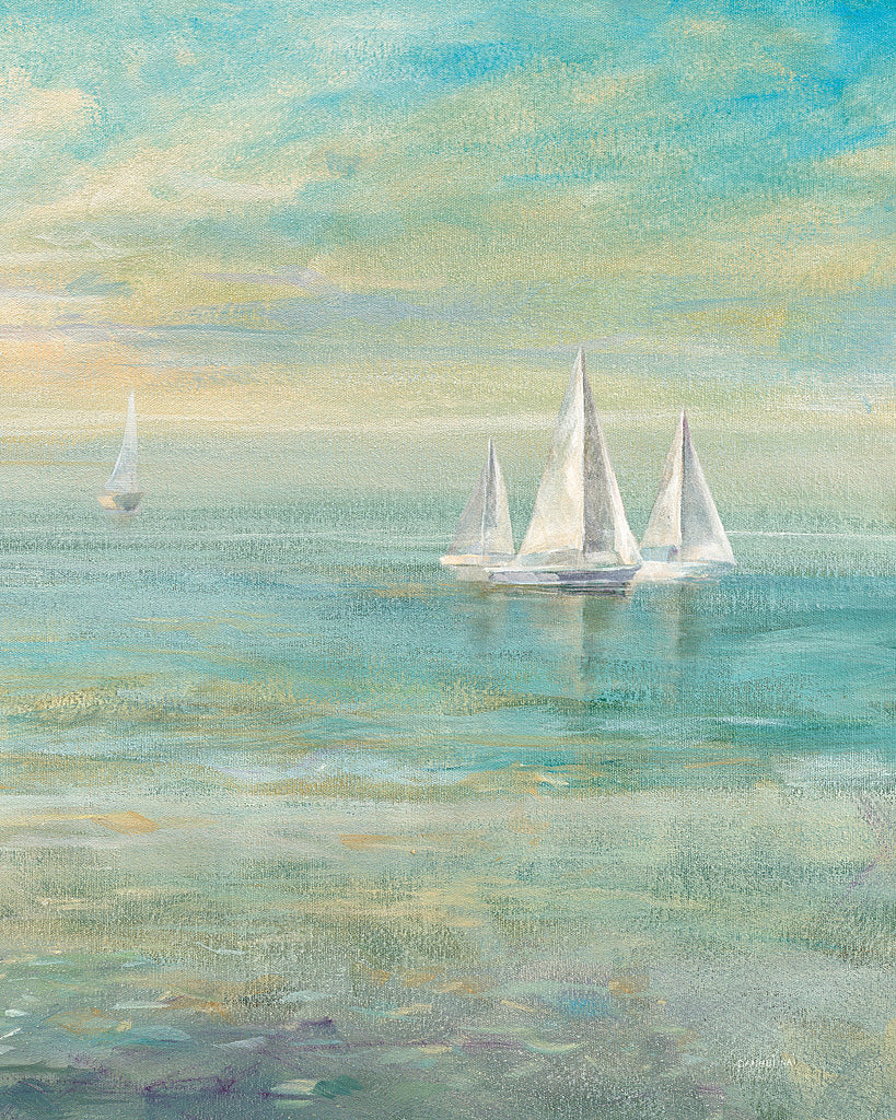 Reproduction of Sunrise Sailboats II by Danhui Nai - Wall Decor Art